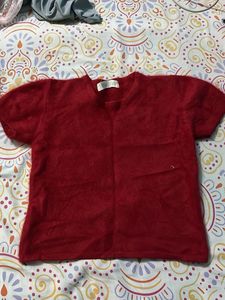 Cozy Red Knit Top