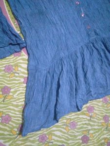 Blue Bell Sleeve Kurta Top