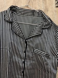 Striped Satin Pajama Top