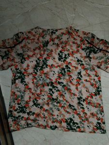 Floral Print Sheer Top