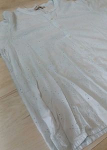 Light Blue Eyelet Kurta