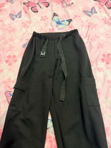 Black Cargo joggers