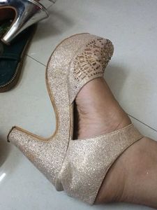 Sparkly Platform Wedge Heels