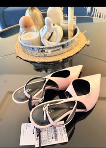 Zara Chic Pink Slingback Heels