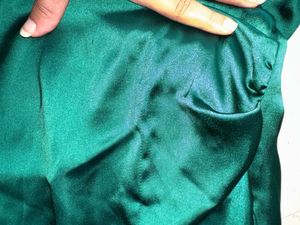 Zara Emerald Satin Wrap Dress