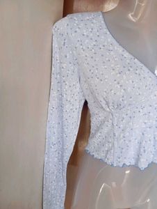 Cute Blue Floral Top