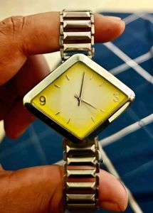 Diamond case yellow fume custom watch