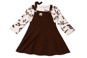 Chic coffee brown dress with top COMBO