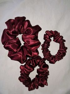Set of 3 Satin Scrunchies