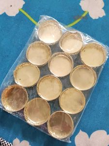 Set of 12 Golden Tealight Holders T light candle