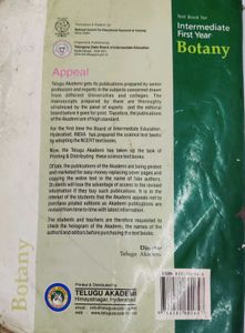 Botany Textbook - Intermediate First Year