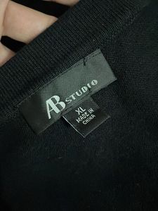 Korean imported Black Button-Up Cardigan with Flor