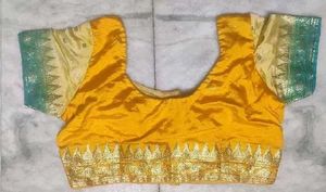 Yellow Colour Banarasi Silk Blouse