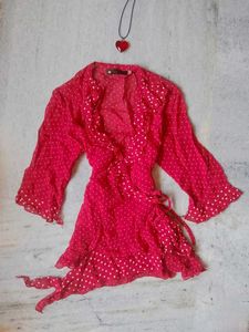 Strawberry Wrap Top