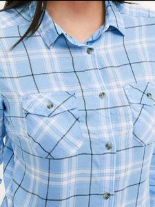 Free gift 🎁 &amp; Light Blue Plaid Shirt