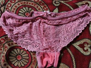 Lace Trim Pink Briefs