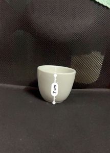 White And  Blue Ceramic Planter With Plate