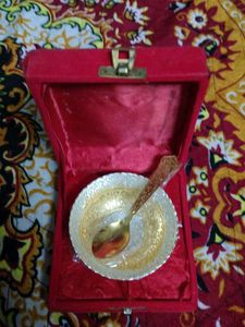 Silver Plated Bowl & Spoon Set