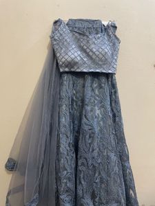 Stunning Grey Lehenga Choli Set