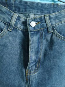 ( dasai sale) Trendy Ripped Blue Denim Jeans