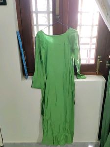 Lime Green Embroidered Kurta