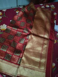 Red & Gold saree