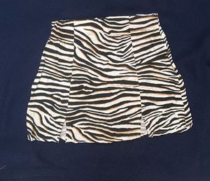 Zebra Print Mini Skirt