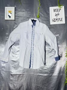ZARA Stylish Men's White Casual Shirt