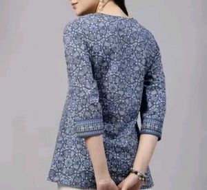 Stylish Blue Printed Kurta