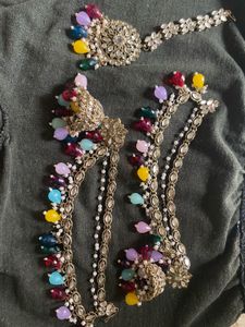 Designer Indian Multi-Color Bahubali Jhumka with c