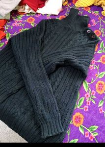 Classic Navy Cable Knit Sweater