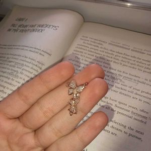 Sparkling Butterfly Charm Pendant