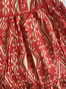 Orange &amp; Cream Print Maxi Dress