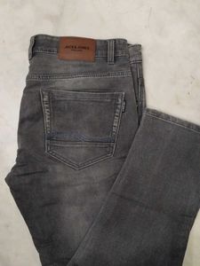 Men's Distressed Grey Jeans
