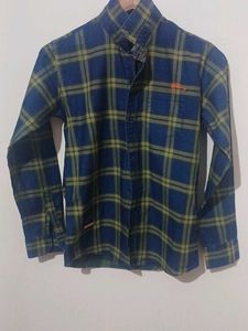 Checked Blue Flannel Shirt