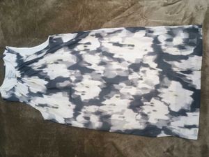 Abstract Print Sleeveless Dress