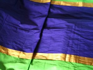 BrandNew ElegantBlue&amp;Green SilkSaree+UnsticheBlous
