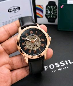 FOSSIL Roman Figures &amp; Tourbillon Back Open Automa