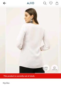 Off white Embroidered Tunic Top