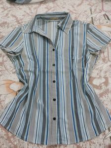 Striped Button-Down Shirt