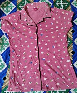 Cute Floral Print Nightshirt