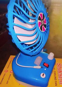 Rechargeable Fan With A Light ,