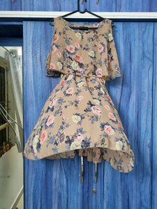 Floral Cold Shoulder Dress
