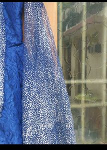 Elegant Blue Lace Ethnic Gown✨