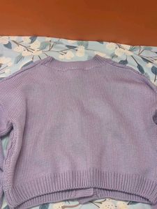 Lavender Cable Knit Cardigan