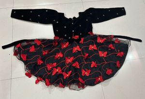 Butterfly Velvet Party Dress