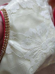 Beautiful Lace Gown with Ribbon