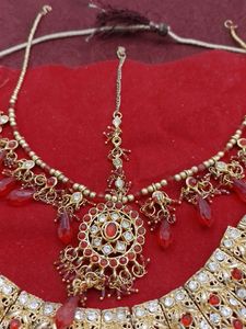 Bridal Jewellery Set ( Orange)
