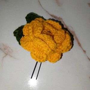 Handmade Crochet Flower Hair Pin