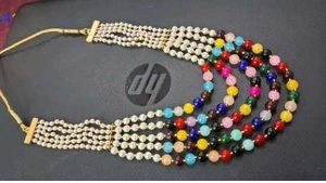 5 line colourful beads maala..